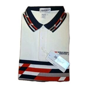 Vintage Mark Scot NEC World Series of Golf Firestone CC Polo Shirt Men’s L